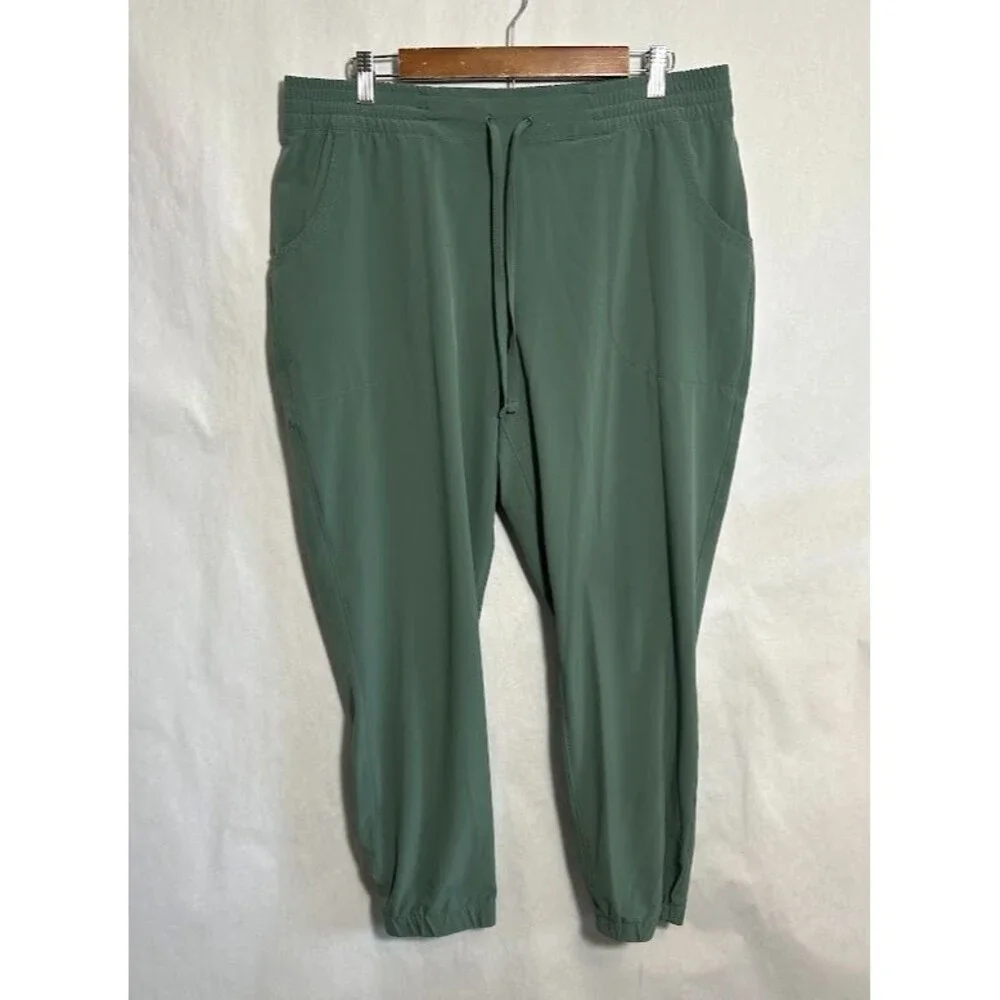 Duluth Trading Womens Pull-on Pier Genius Jogger Pants L Green Athleisure - Picture 2 of 9